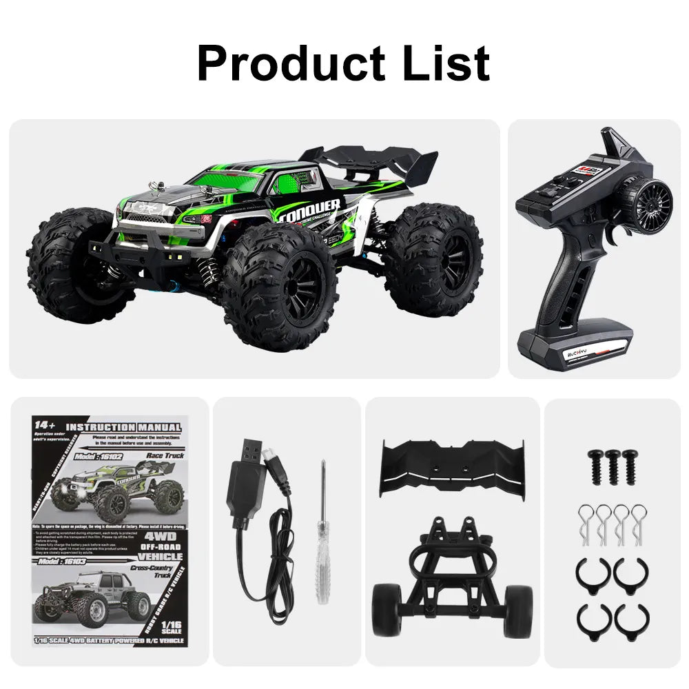 High-Speed 4WD Off-Road RC Monster Car